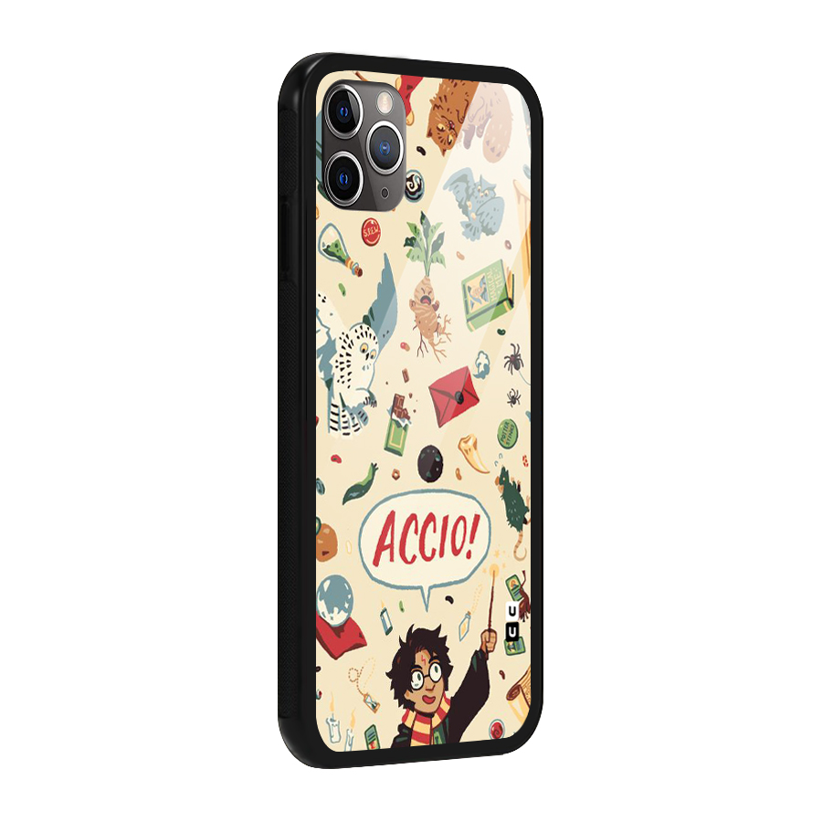 Owl Letter Glass Back Case for iPhone 11 Pro Max