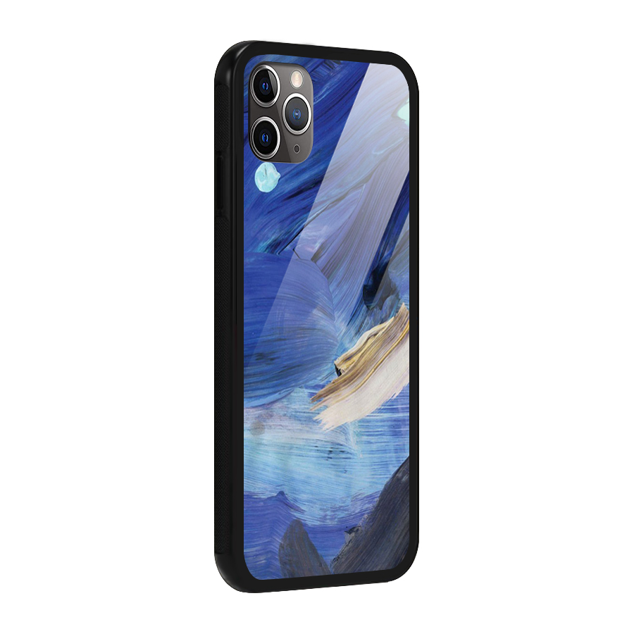 Paint Brush Strokes Glass Back Case for iPhone 11 Pro Max