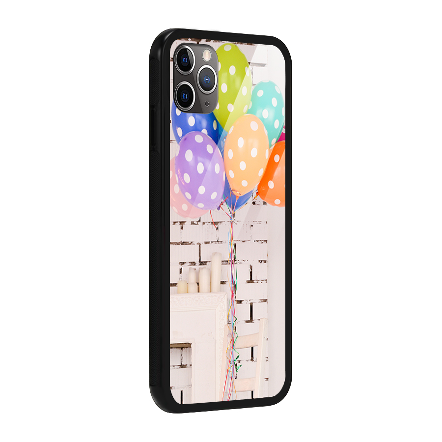 Party Balloons Glass Back Case for iPhone 11 Pro Max