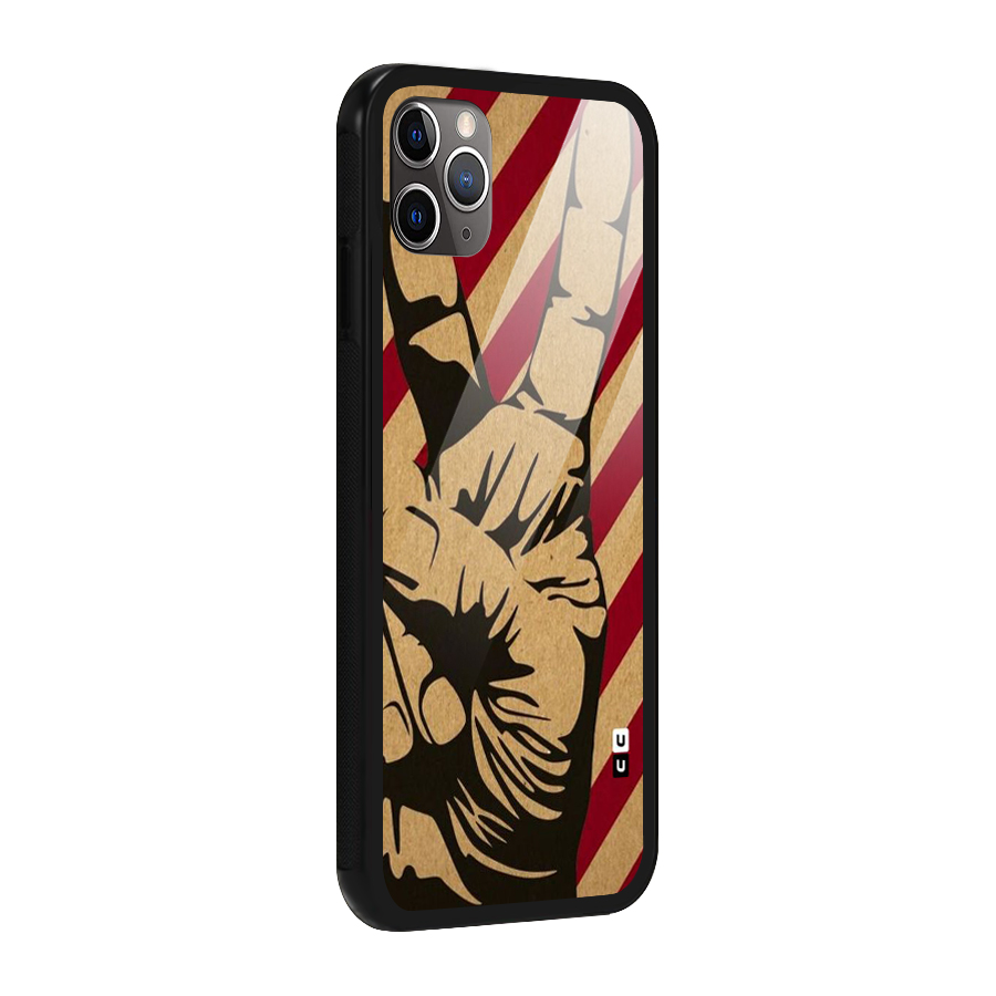 Peace Stripes Glass Back Case for iPhone 11 Pro Max
