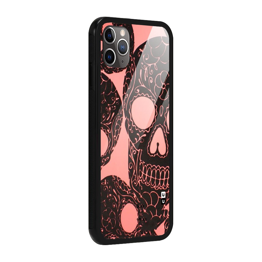 Pink Head Glass Back Case for iPhone 11 Pro Max