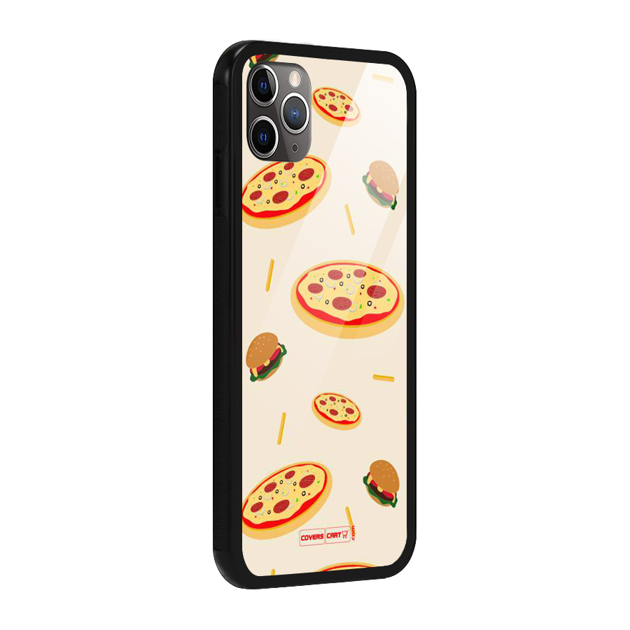 Pizza and Burger Love Glass Back Case for iPhone 11 Pro Max