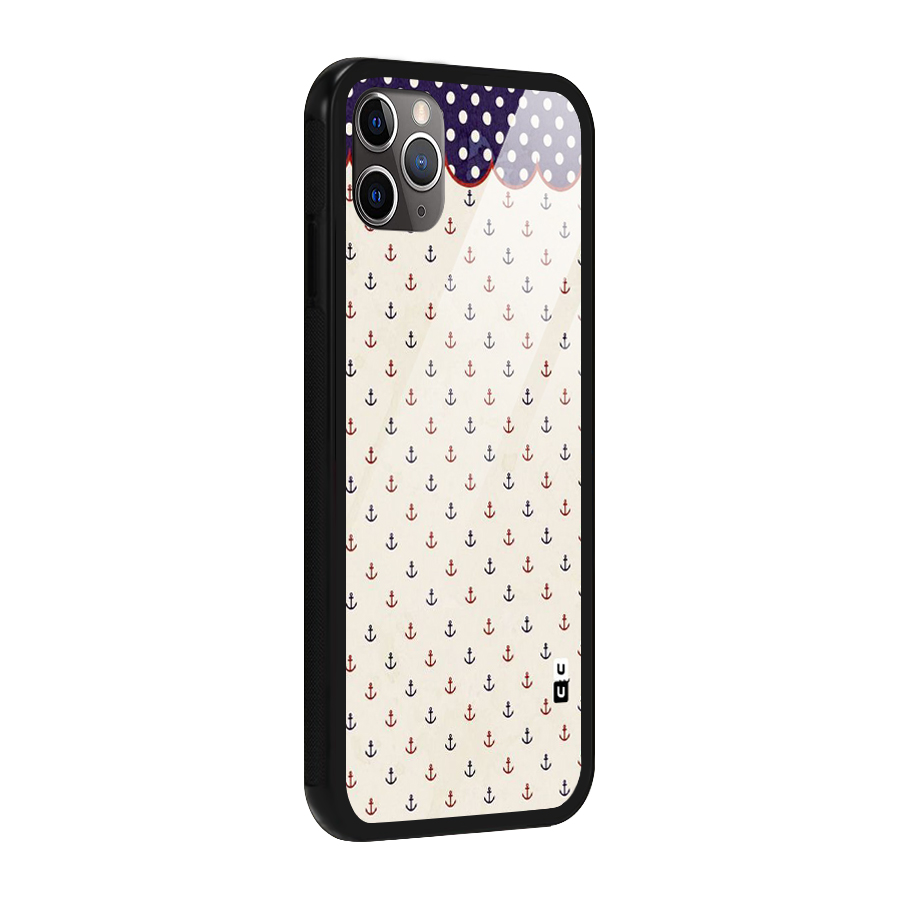 Polka Anchor Glass Back Case for iPhone 11 Pro Max