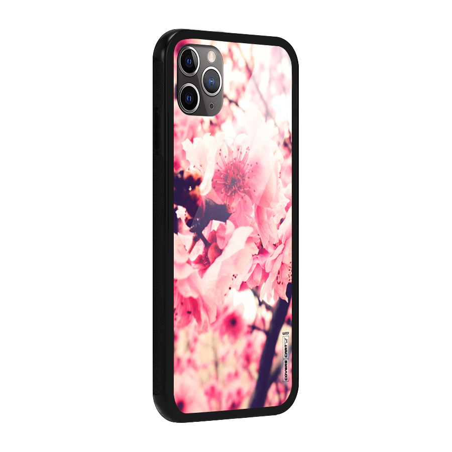 Pretty Pink Flowers Glass Back Case for iPhone 11 Pro Max
