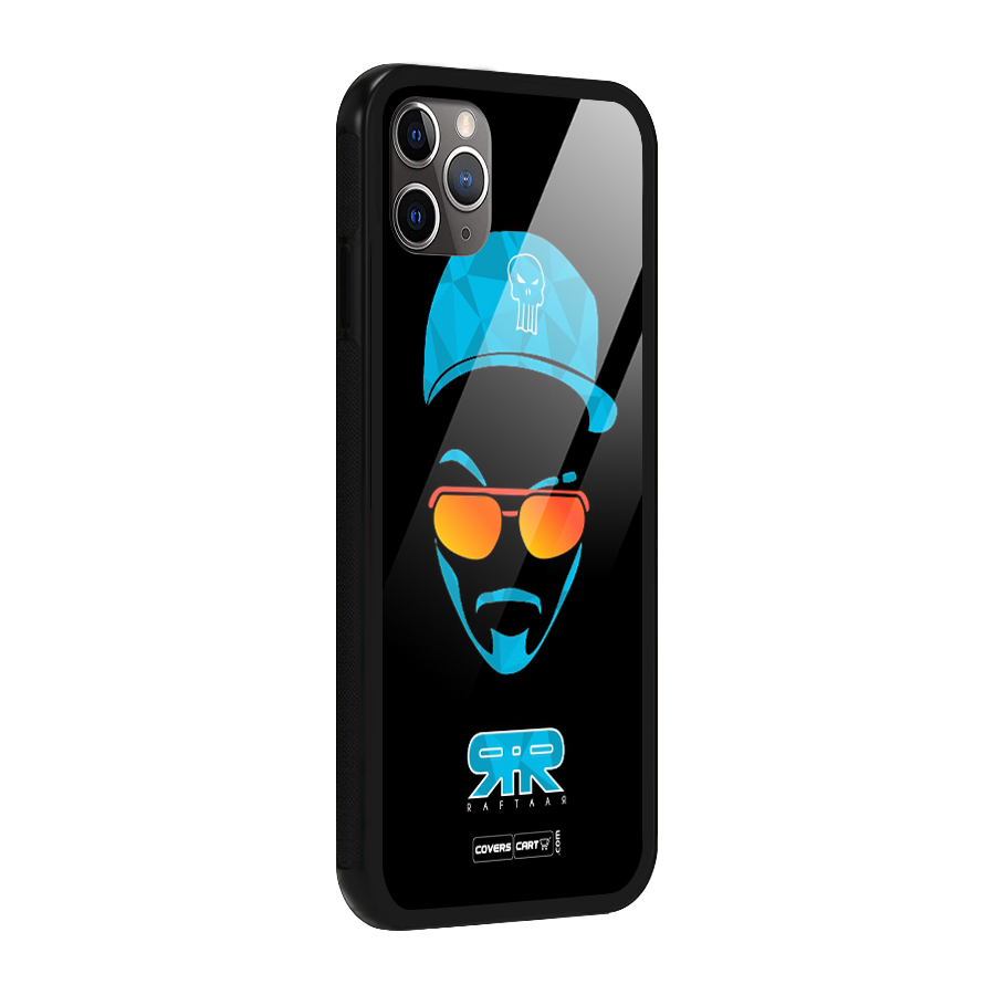 Raftaar Black and Blue Glass Back Case for iPhone 11 Pro Max
