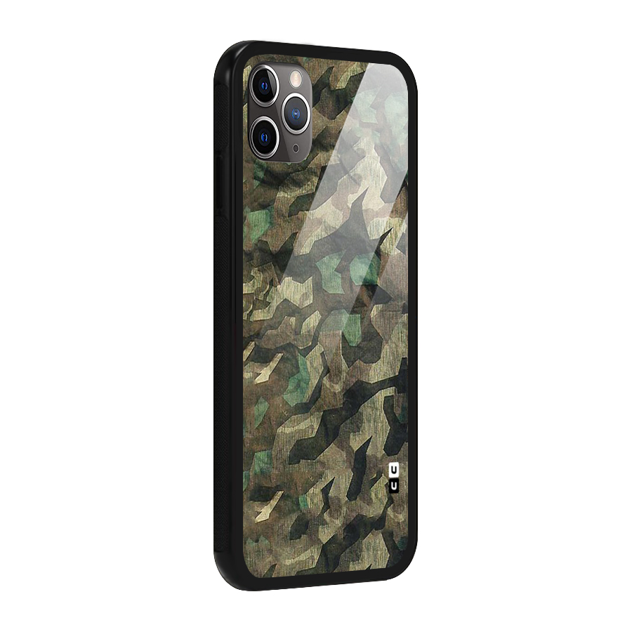 Rugged Army Glass Back Case for iPhone 11 Pro Max