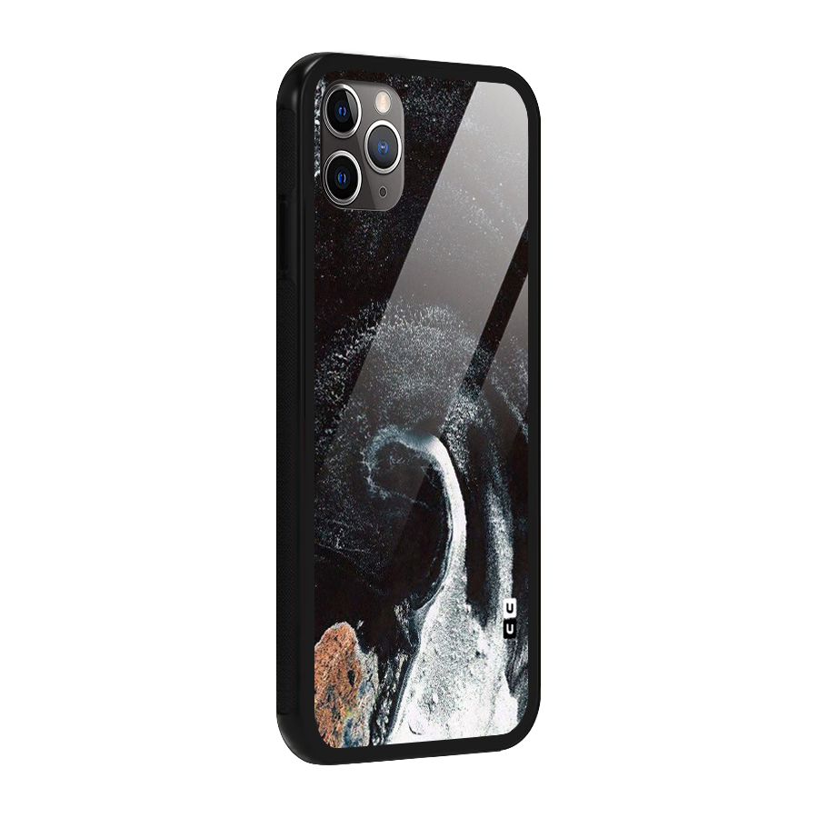 Sea Ice Space Art Glass Back Case for iPhone 11 Pro Max