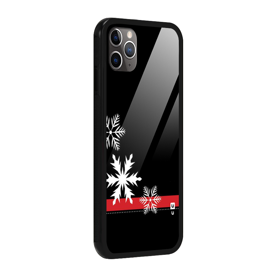 Snowflake Ribbon Glass Back Case for iPhone 11 Pro Max