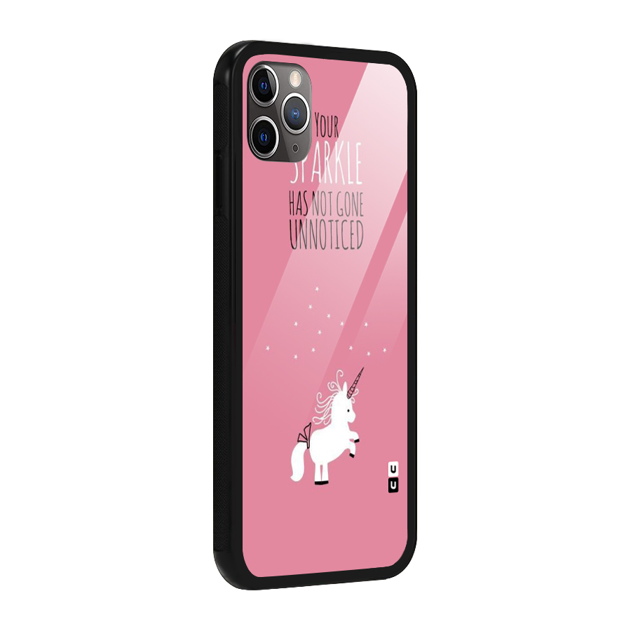 Sparkle Not Unnoticed Glass Back Case for iPhone 11 Pro Max