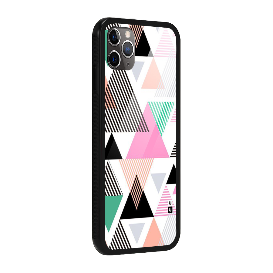 Stripes Abstract Colors Glass Back Case for iPhone 11 Pro Max