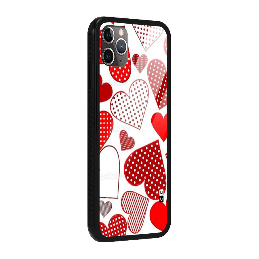 Style Hearts Glass Back Case for iPhone 11 Pro Max