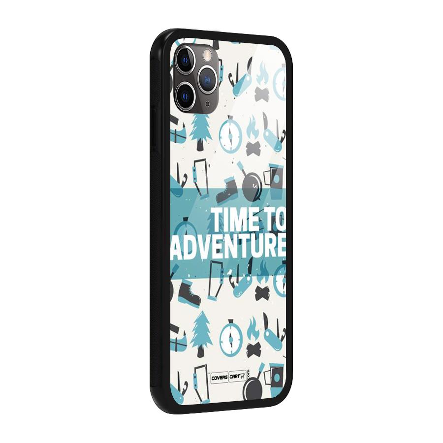 Time To Adventure Blazing Blue Glass Back Case for iPhone 11 Pro Max