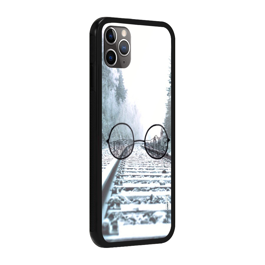 Tracks And Specs Glass Back Case for iPhone 11 Pro Max