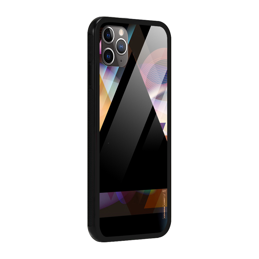 Triangle Black Abstract Glass Back Case for iPhone 11 Pro Max