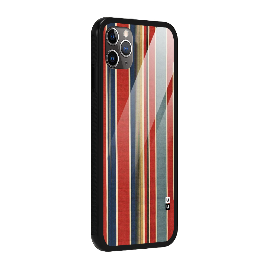 Vintage Disort Stripes Glass Back Case for iPhone 11 Pro Max