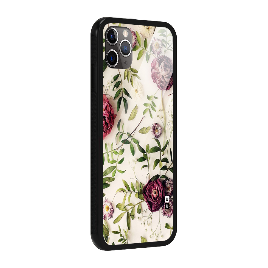Vintage Rust Floral Glass Back Case for iPhone 11 Pro Max