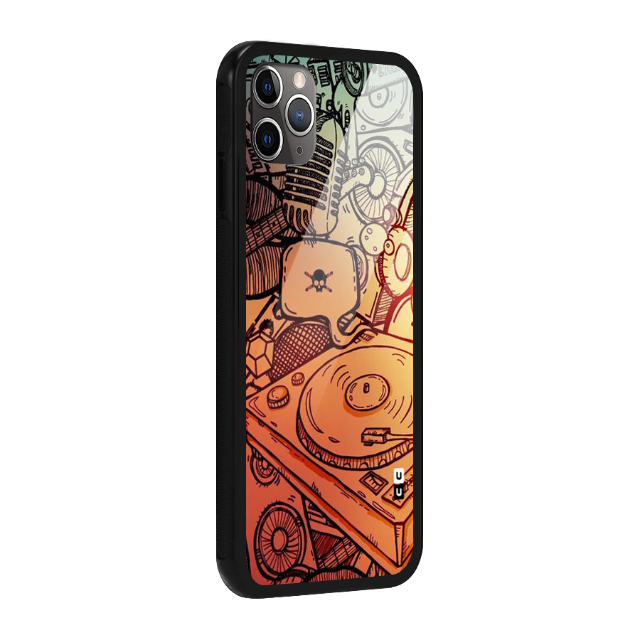 Vinyl Design Glass Back Case for iPhone 11 Pro Max