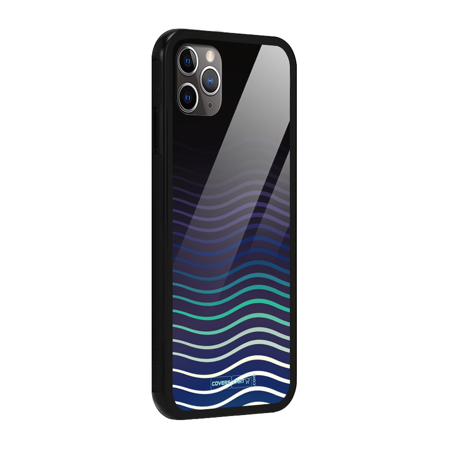 Wavy Stripes Glass Back Case for iPhone 11 Pro Max