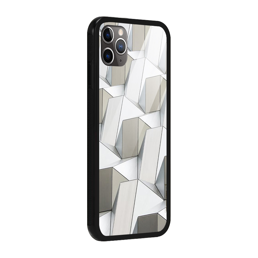 White Abstract Art Glass Back Case for iPhone 11 Pro Max