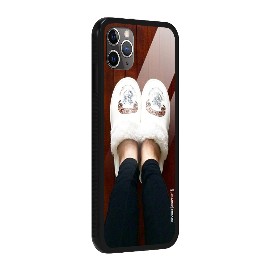 White Feets Glass Back Case for iPhone 11 Pro Max
