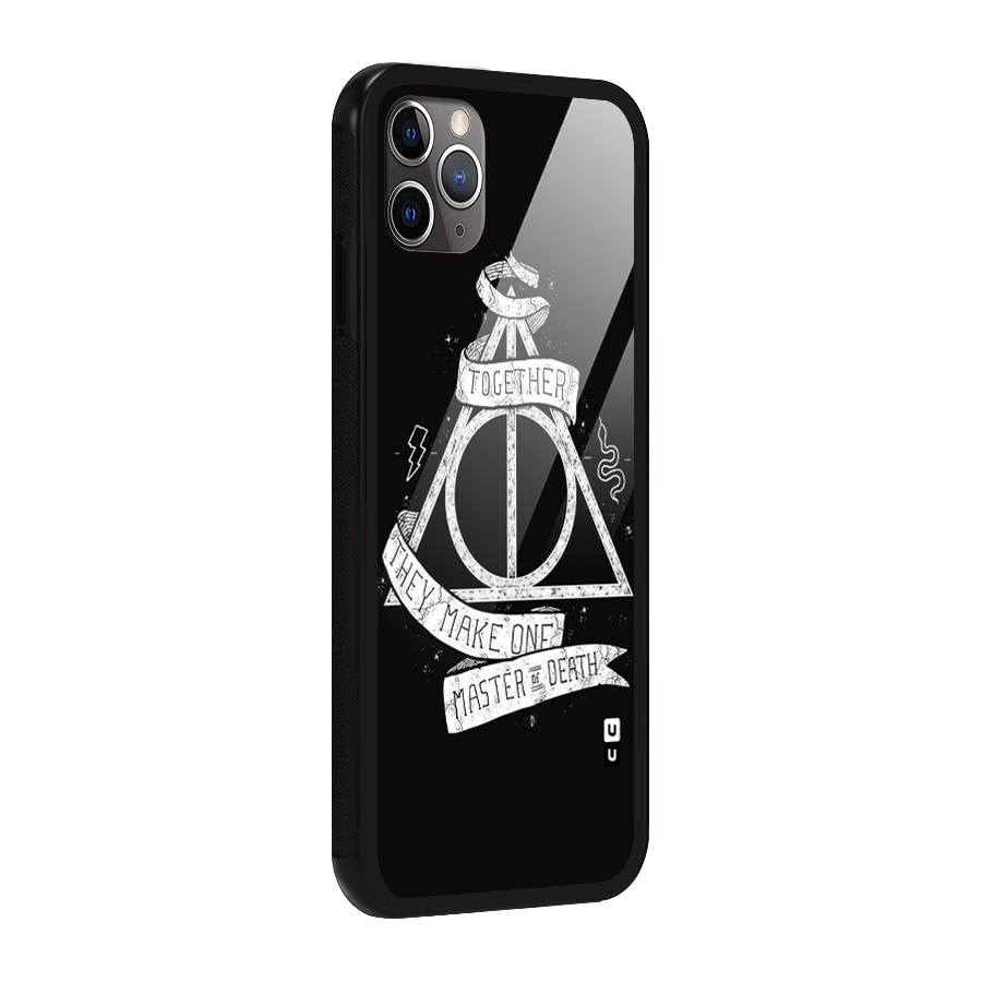 White Ribbon Glass Back Case for iPhone 11 Pro Max