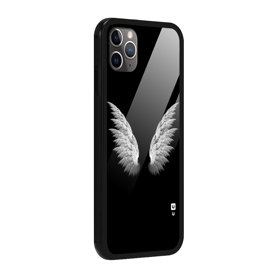 White Wings Glass Back Case for iPhone 11 Pro Max