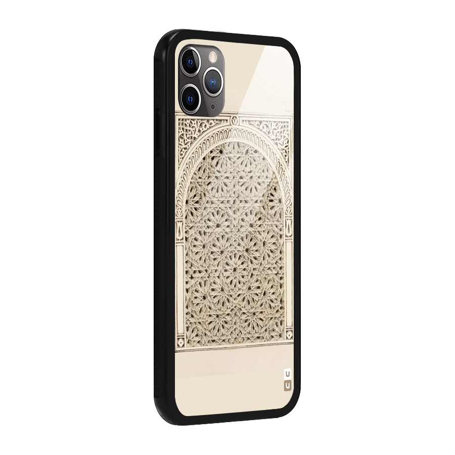 Window Ornaments Glass Back Case for iPhone 11 Pro Max