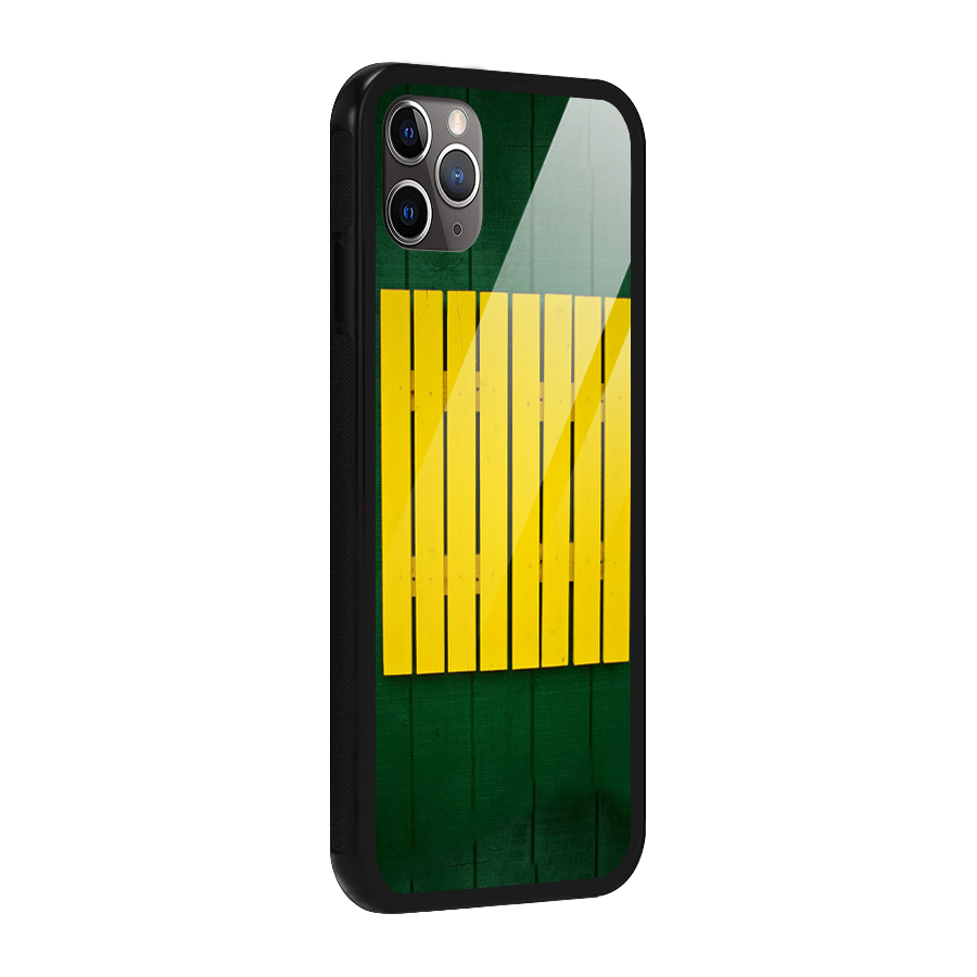 Yellow Fence Glass Back Case for iPhone 11 Pro Max