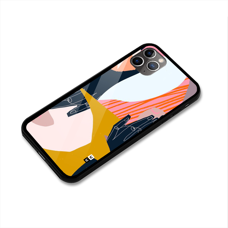 Abstract Hands Glass Back Case for iPhone 11 Pro Max
