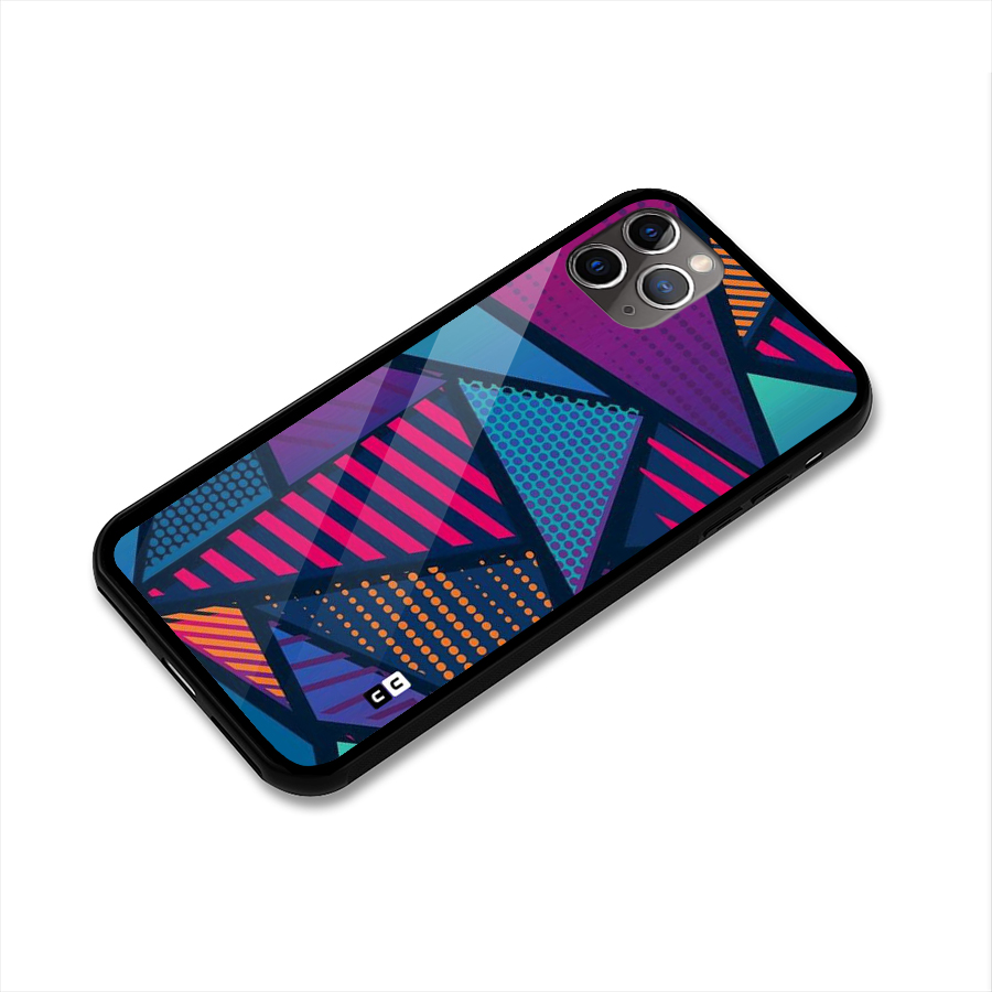 Abstract Lines Polka Glass Back Case for iPhone 11 Pro Max
