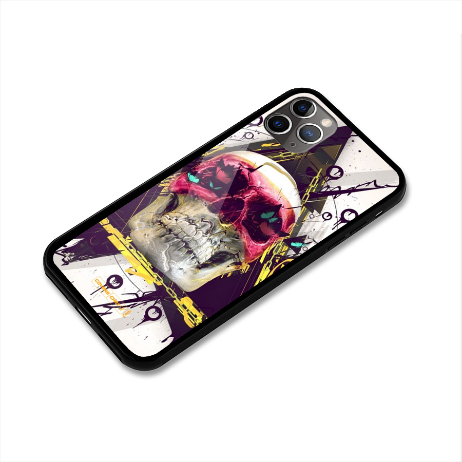 Abstract Skull Glass Back Case for iPhone 11 Pro Max