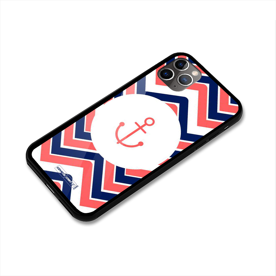 Anchor Zig Zag Glass Back Case for iPhone 11 Pro Max