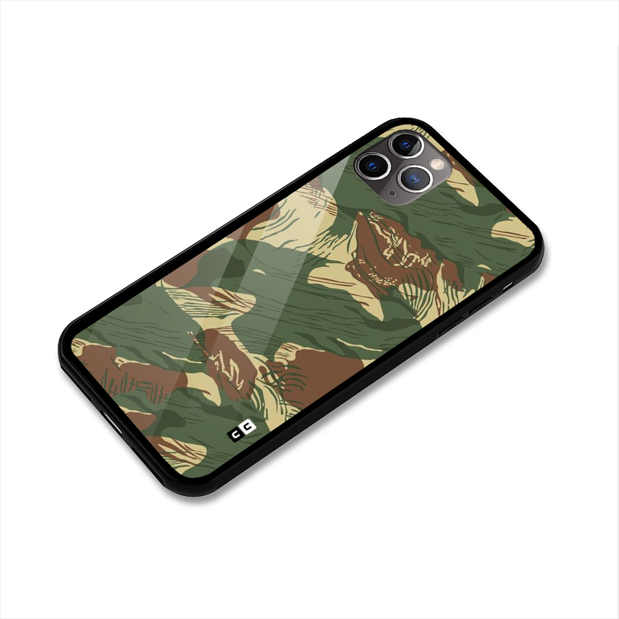 Army Design Glass Back Case for iPhone 11 Pro Max