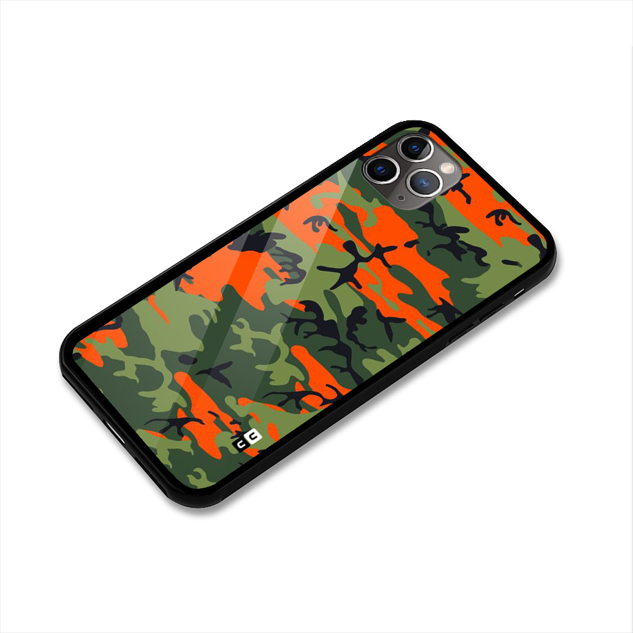 Army Pattern Glass Back Case for iPhone 11 Pro Max