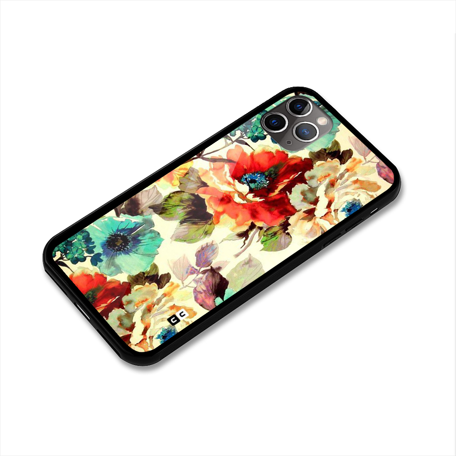 Artsy Bloom Flower Glass Back Case for iPhone 11 Pro Max