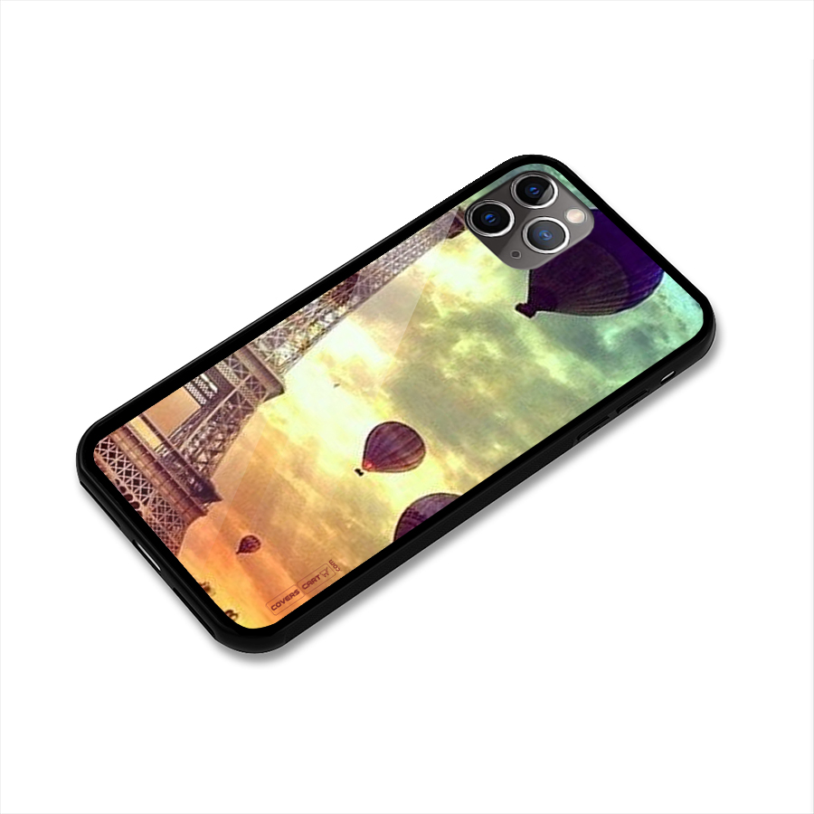 Artsy Hot Balloon And Tower Glass Back Case for iPhone 11 Pro Max