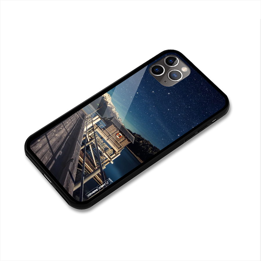 Beautiful Dock Hut Glass Back Case for iPhone 11 Pro Max