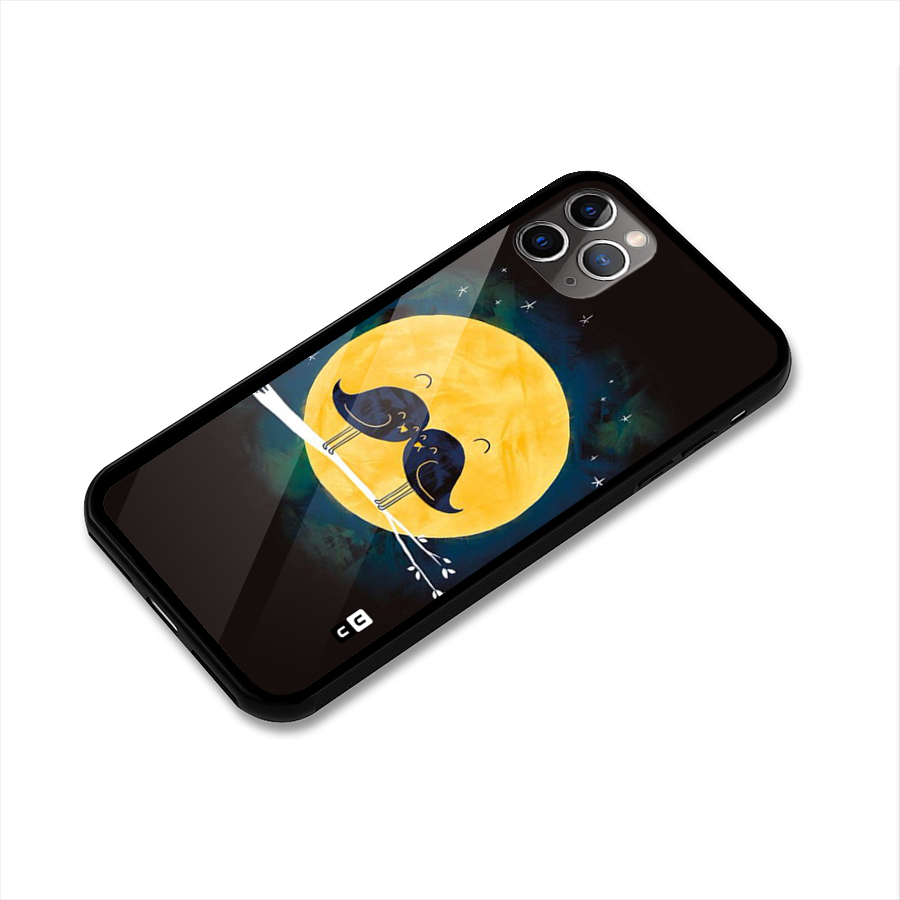 Bird Moustache Glass Back Case for iPhone 11 Pro Max