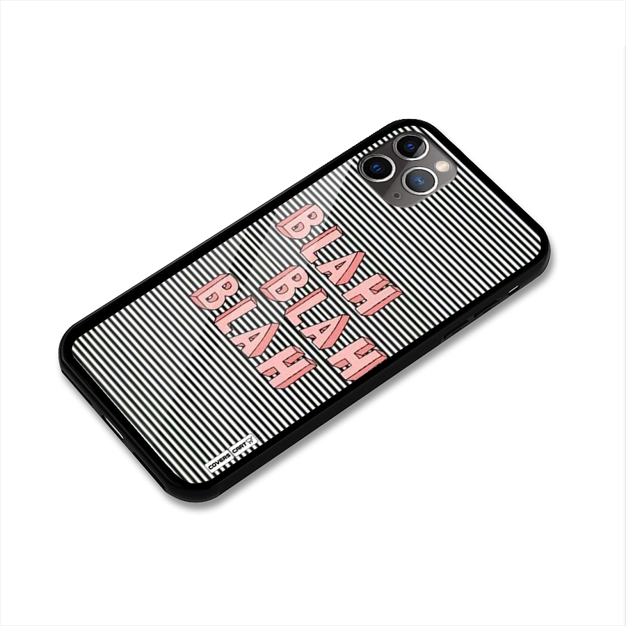 Blah Stripes Glass Back Case for iPhone 11 Pro Max
