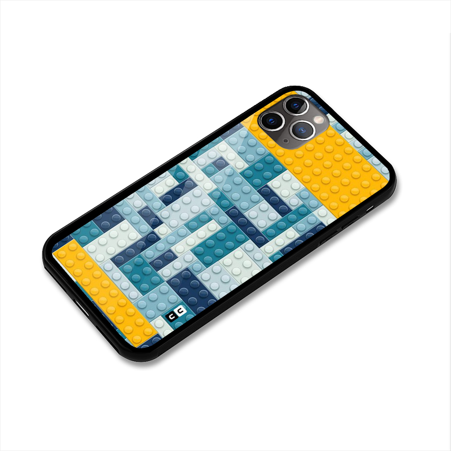 Blocks Blues Glass Back Case for iPhone 11 Pro Max