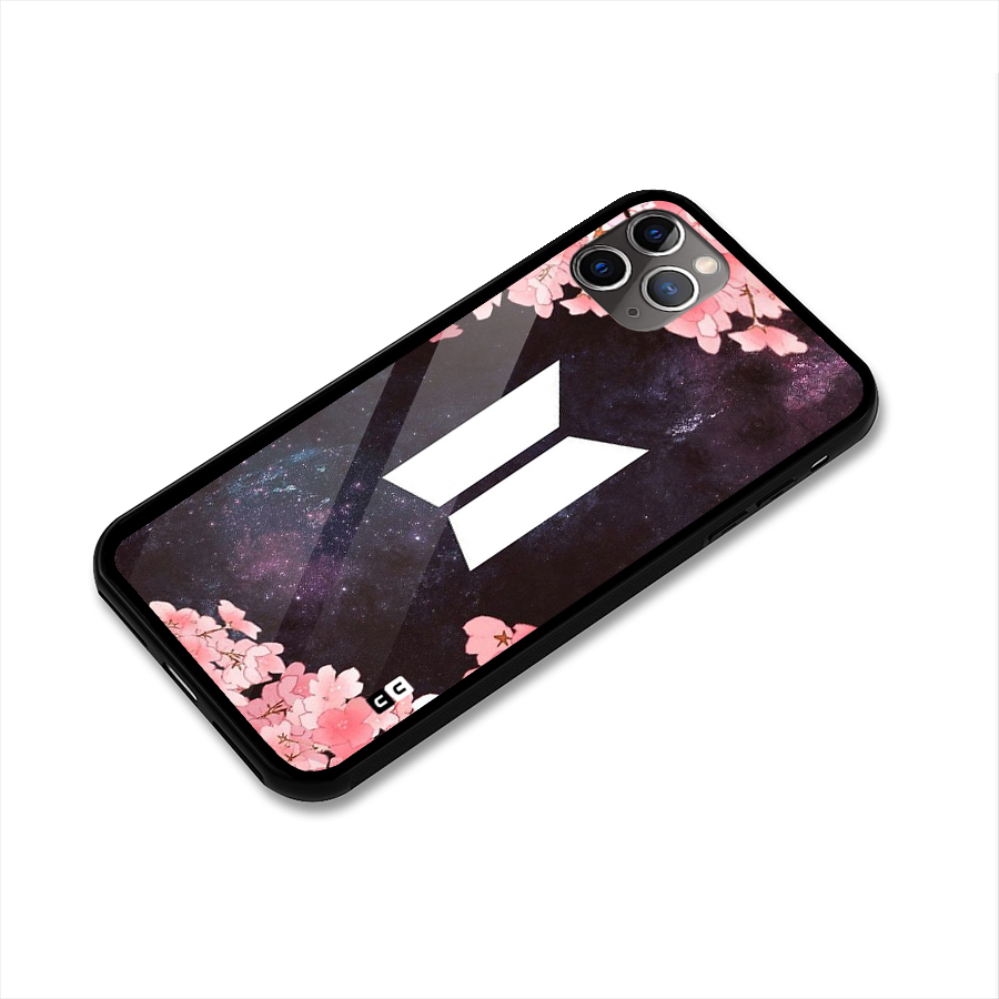 Cherry Blossom Pause Design Glass Back Case for iPhone 11 Pro Max