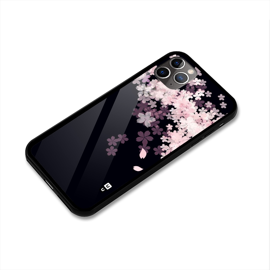 Cherry Flowers Pink Glass Back Case for iPhone 11 Pro Max