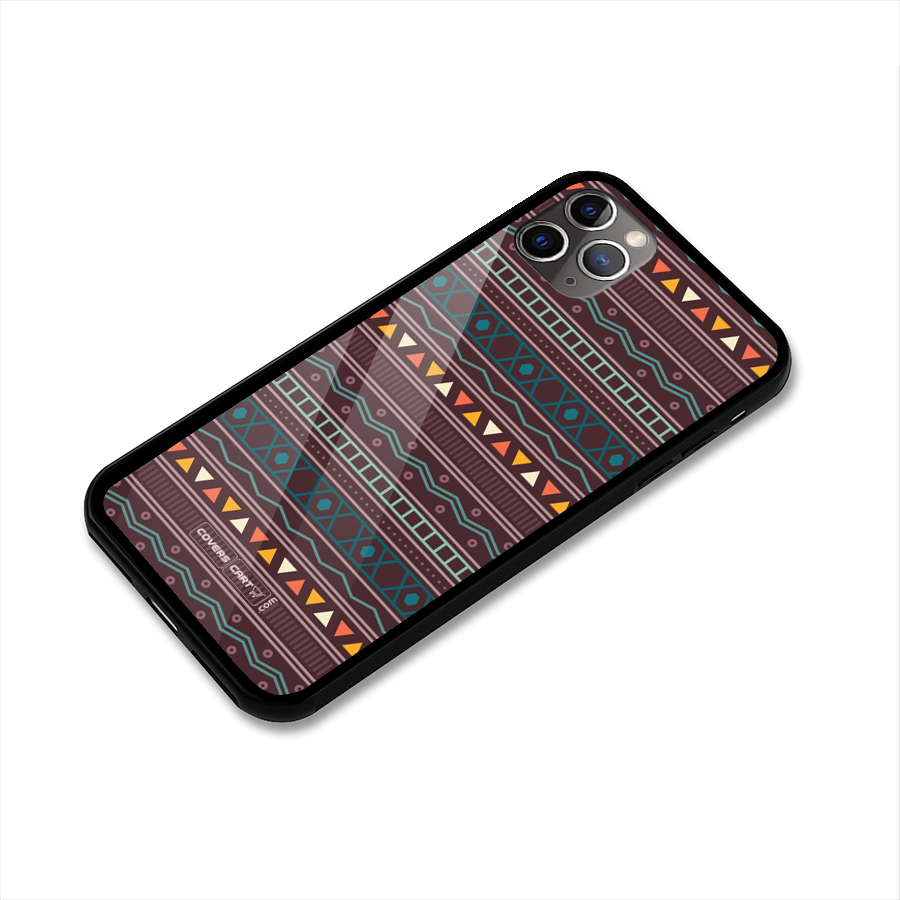Classic Aztec Pattern Glass Back Case for iPhone 11 Pro Max