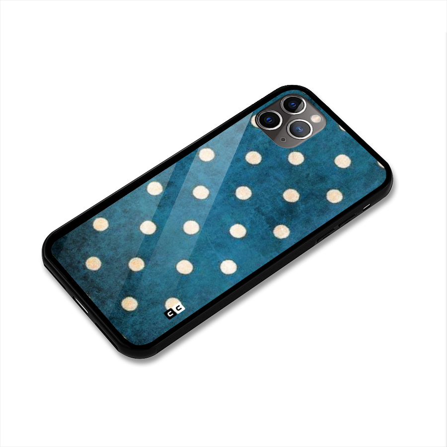 Classic Blue Polka Glass Back Case for iPhone 11 Pro Max