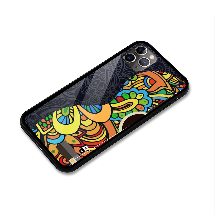 Colored Blocks Glass Back Case for iPhone 11 Pro Max