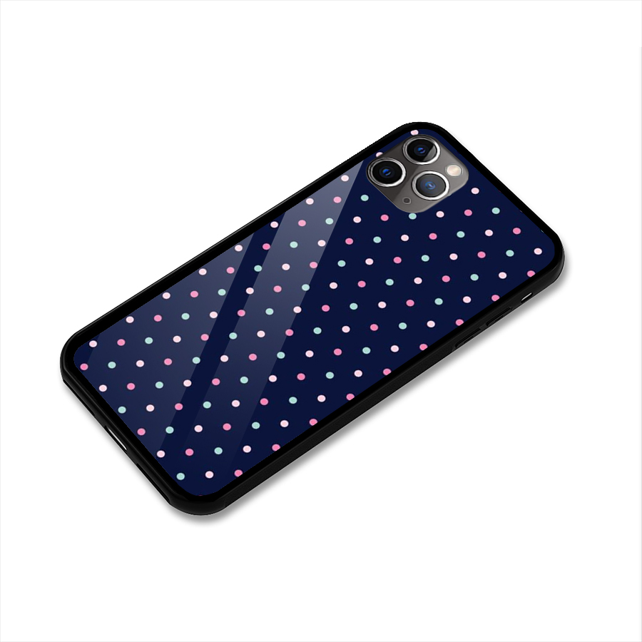 Colorful Dots Pattern Glass Back Case for iPhone 11 Pro Max