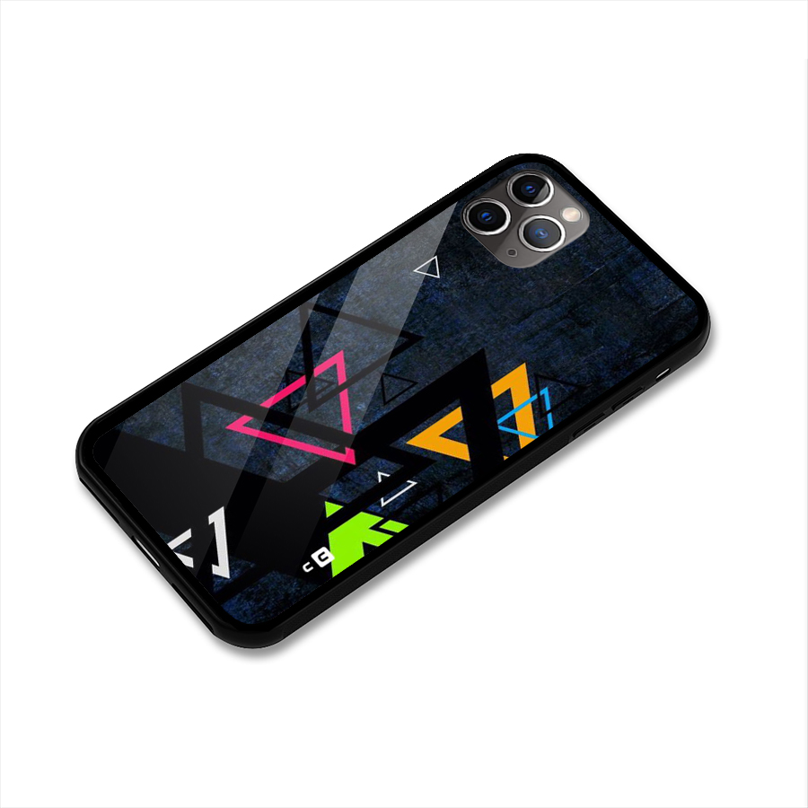 Coloured Triangles Glass Back Case for iPhone 11 Pro Max