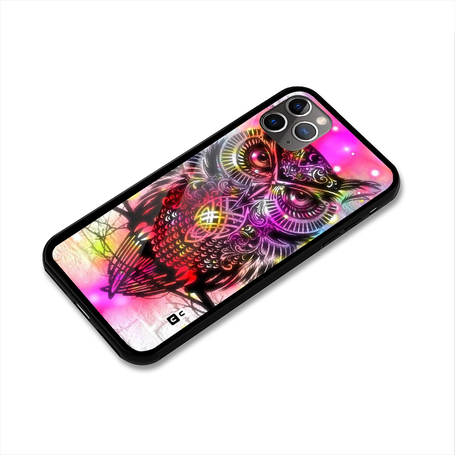 Colourful Owl Glass Back Case for iPhone 11 Pro Max