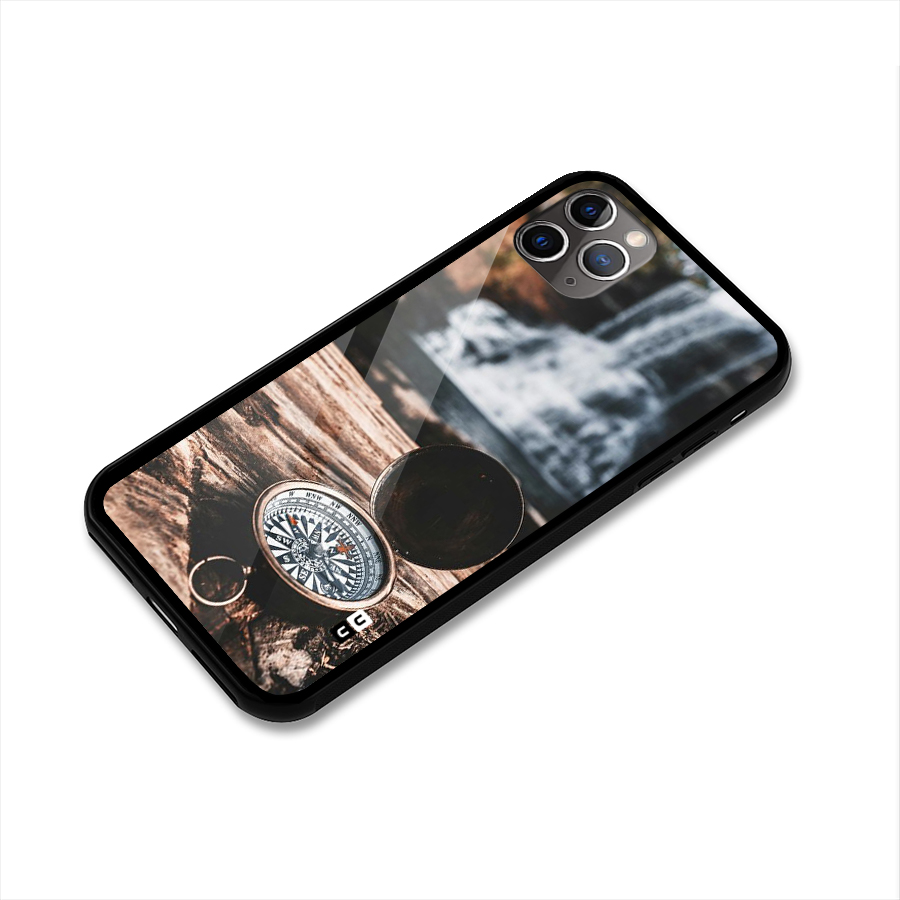 Compass Travel Glass Back Case for iPhone 11 Pro Max