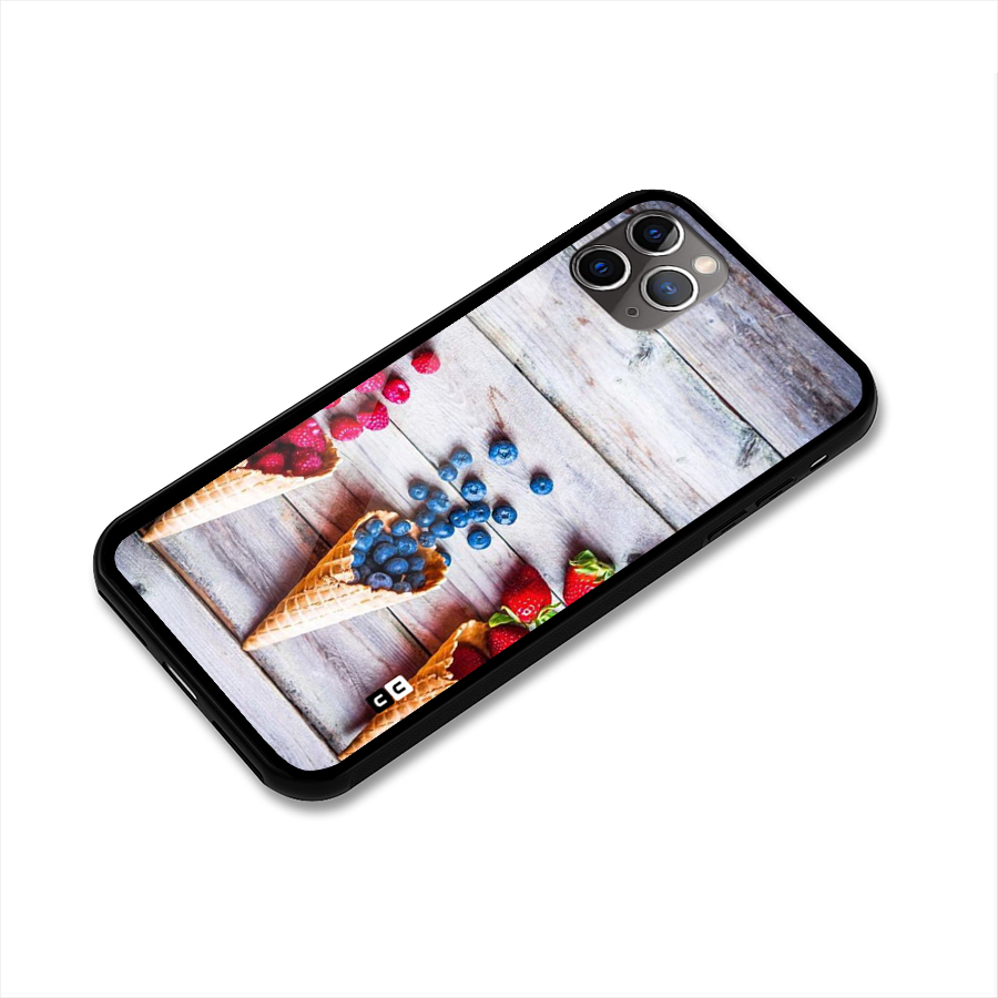 Cone Fruits Design Glass Back Case for iPhone 11 Pro Max